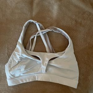 Womens Lululemon white sports bra